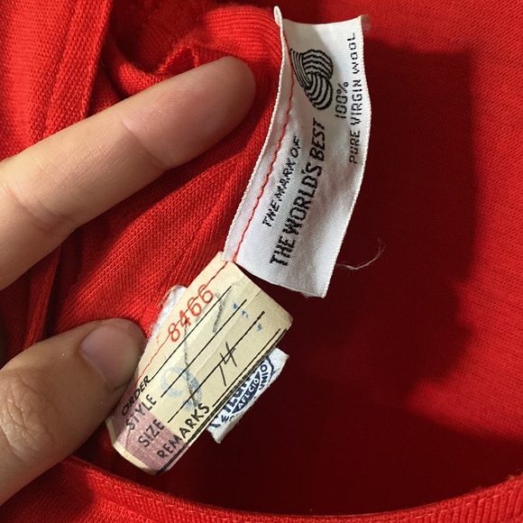 VTG RARE wool oranges 70’s maxi dress princess sleeve boho Cottagecore Sz S - Picture 14 of 14